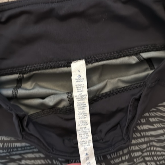 Lululemon pace rival crop leggings size 4 stripe Play slate - Picture 3 of 4